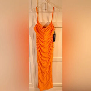 White Fox - Orange Corset Maxi Dress